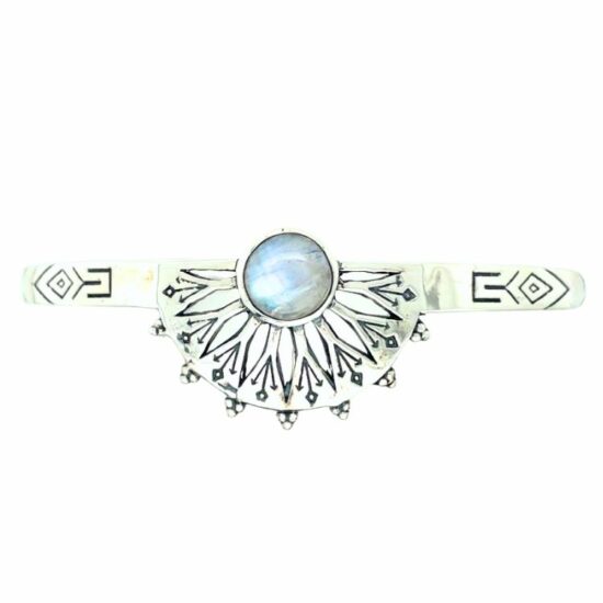 Moonstone Venus Goddess Cuff Bangle wholesale sterling sliver natural gemstone jewelry exotic USA