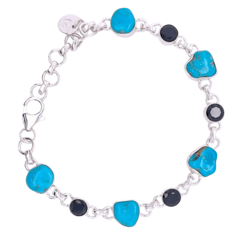 Turquoise Spinel Earth Bracelet sterling silver 925 vendor direct wholesale USA