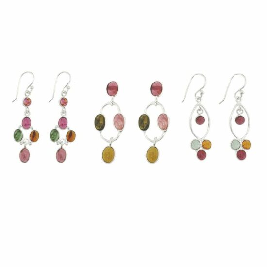 Discount Multi-Tourmaline Summer Earring 3 Pack