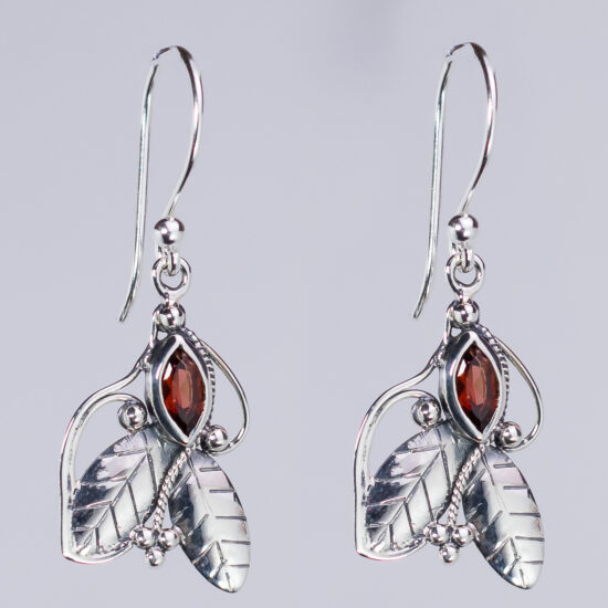 Garnet Botanical Earrings unique jewelry wholesale suppliers