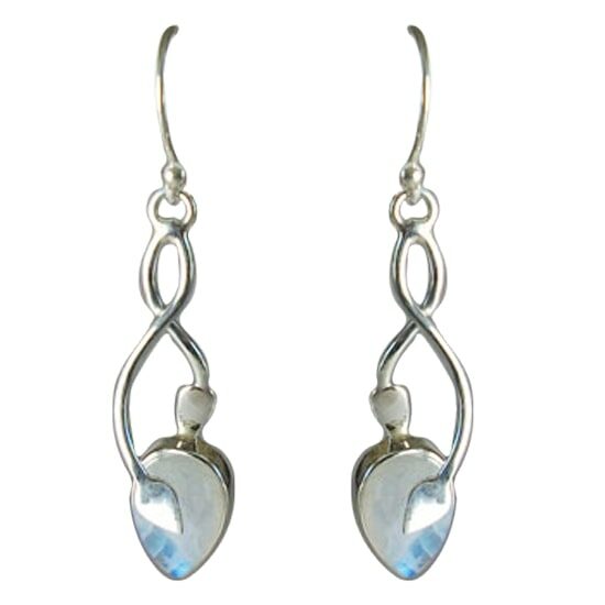 Moonstone Leaf Earrings jewelry supplies wholesale near me