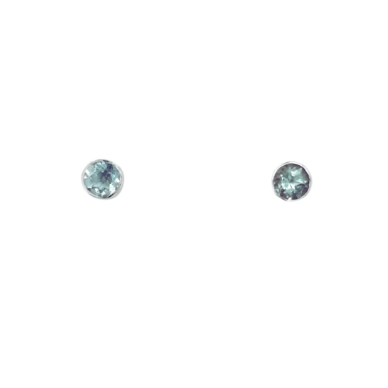 Aquamarine Stud Earrings ethically handcrafted exclusive designs