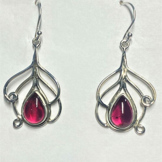 Garnet Feather Fun Earrings simple wholesale shopping sterling