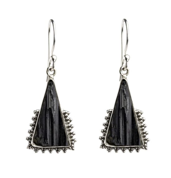 Black Tourmaline Soul Warrior Earrings exclusive designer luxury jewelry wholesaler