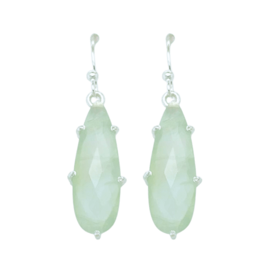 Prehnite Soaring Spirit Earrings wholesale genuine natural wholesale gemstone jewelry