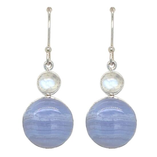 Blue Lace Moonstone Heavenly Earrings - Image 2