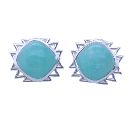 Sacred Geo Stud Earrings wholesale sterling silver gemstone jewelry