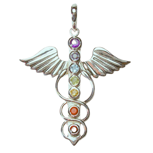 Chakra Angel of Healing Caduceus Pendant jewelry wholesalers near me luxury jewelry vendors