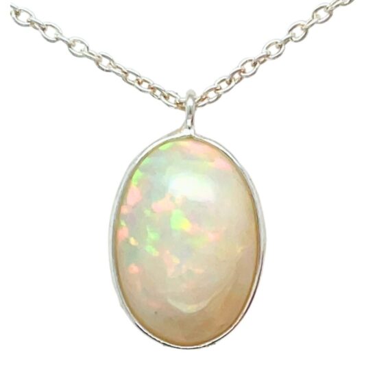 Opal Stunning Necklace sterling silver natural gemstone jewelry wholesale vendor