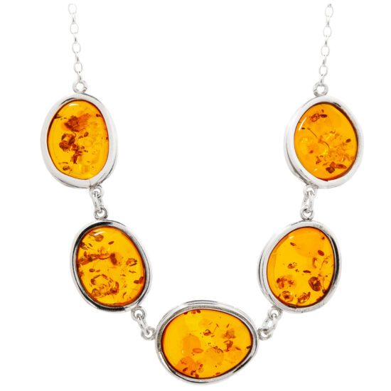 Baltic Amber Classic Necklace sterling silver natural gemstone jewelry wholesale vendor