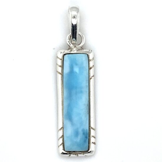 Larimar Luxuriant Pendant unique sterling silver gemstone jewelry