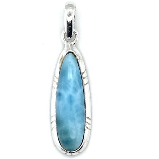 Larimar Luxuriant Pendant unique sterling silver gemstone jewelry