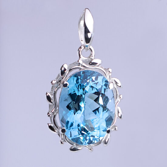 Blue Topaz Love Notes Pendant