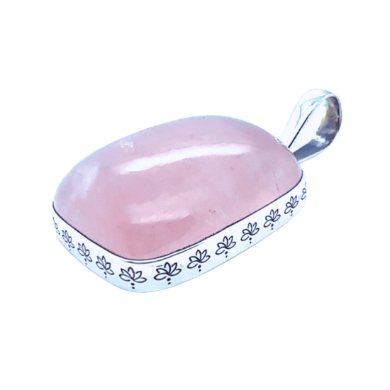 Rose Quartz Lush Lotus Pendant wholesale fashion jewelry suppliers