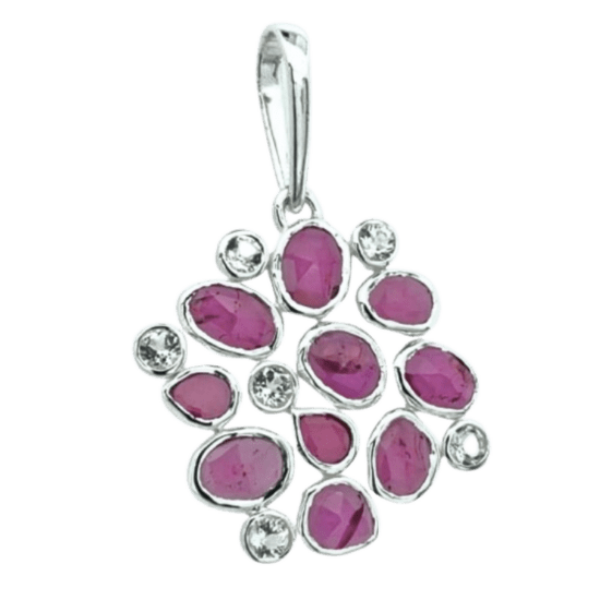 Sweet Blossom Pendant rich natural gemstone jewelry local vendor