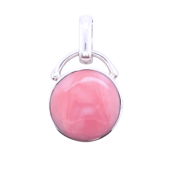 Larimar Pink Conch Reversible Pendant ethically-sourced beautifully handcrafted gemstone jewelry