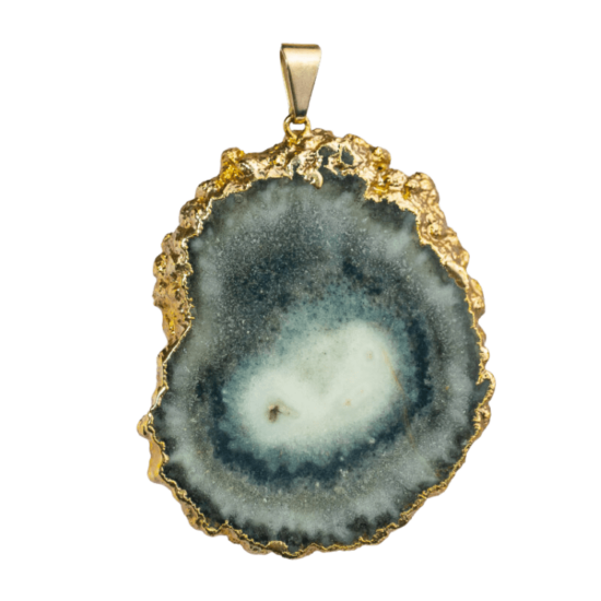 Agate Mega Golden Pendant unique handcrafted gemstone jewelry wholesaler