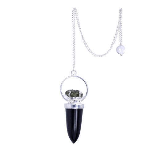 Black Tourmaline Moldavite Pendulum fine jewelry wholesale suppliers