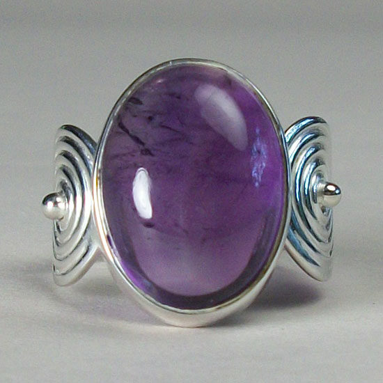 Amethyst Smooth Spiral Ring jewelry supplies wholesale near me