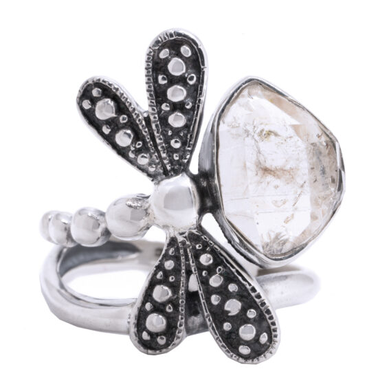 Herkimer Diamond Rough Dragonfly Ring necklace vendors wholesale fashion jewelry