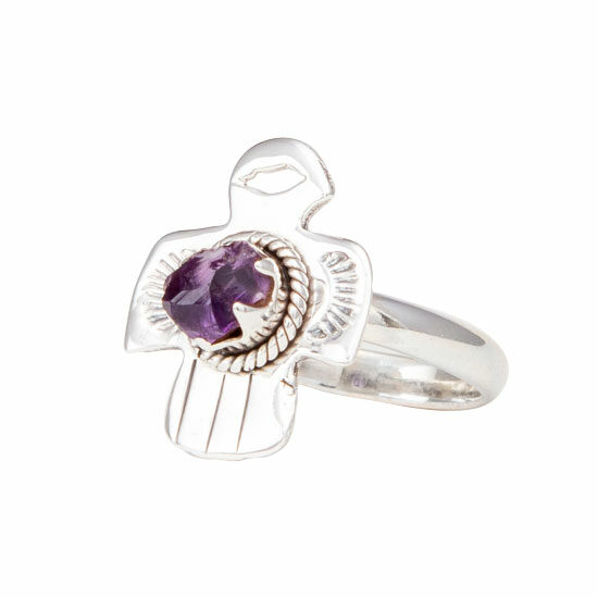 Amethyst Thunderbird Totem Ring hand-picked jewelry for retailers