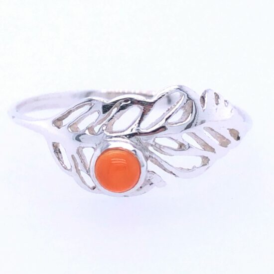 Carnelian Feather Ring bohemian jewelry new age