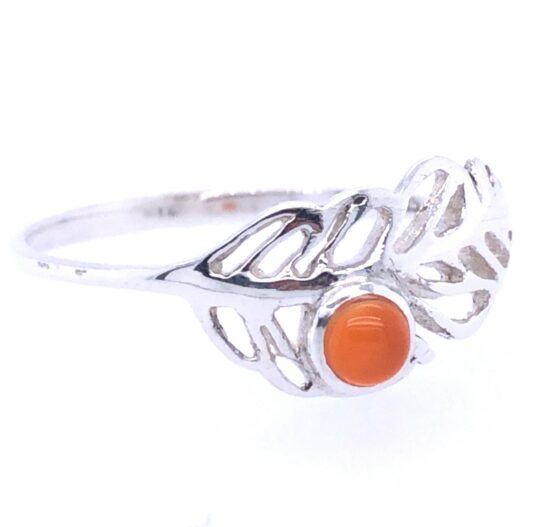 Carnelian Feather Ring bohemian jewelry new age