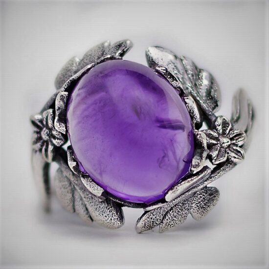 Amethyst Flower Garden Ring exclusive and rare gemstones