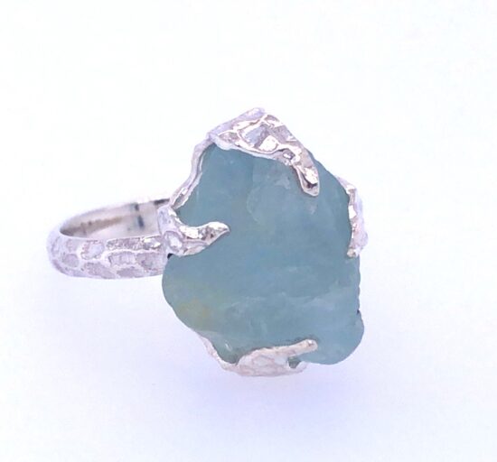 Rough Aquamarine Bloom Ring fashion jewelry fashion trends