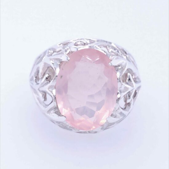 Lady Guinevere Rose Quartz Ring luxury jewelry vendors sterling silver