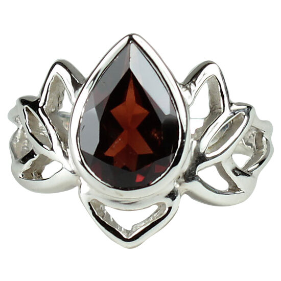 Garnet Red Lotus Ring custom-made wholesale accessories for your boutique or store