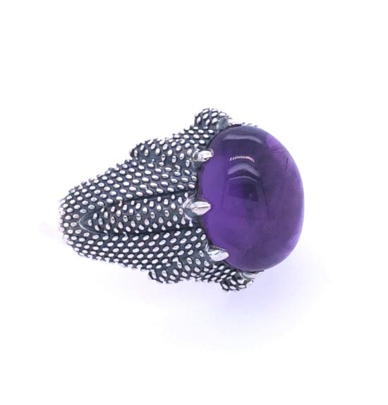 Amethyst Dragon Claw Unisex Ring unique unisex jewelry wholesale