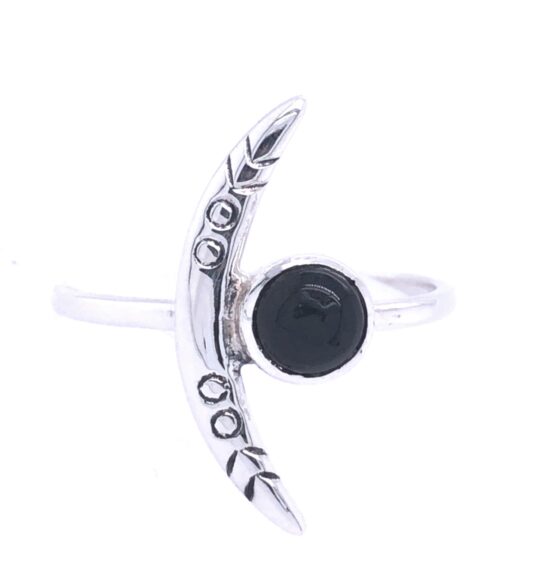 Black Tourmaline La Luna Ring natural stones necklace supplier