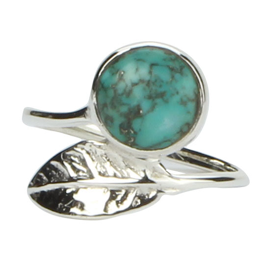 Turquoise Leaf Ring hand-picked jewelry for retailers