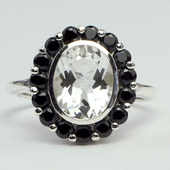 Black Spinel White Topaz Exotica jewelry supplies wholesale near me