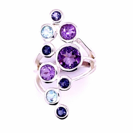 Amethyst Blue Topaz Iolite Party Ring jewelry suppliers near me