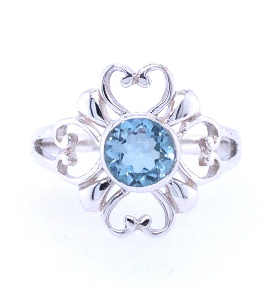 Blue Topaz Poetic Hearts Ring your go-to wholesale jewelry supply store online