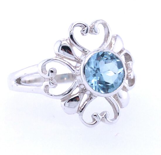 Blue Topaz Poetic Hearts Ring your go-to wholesale jewelry supply store online