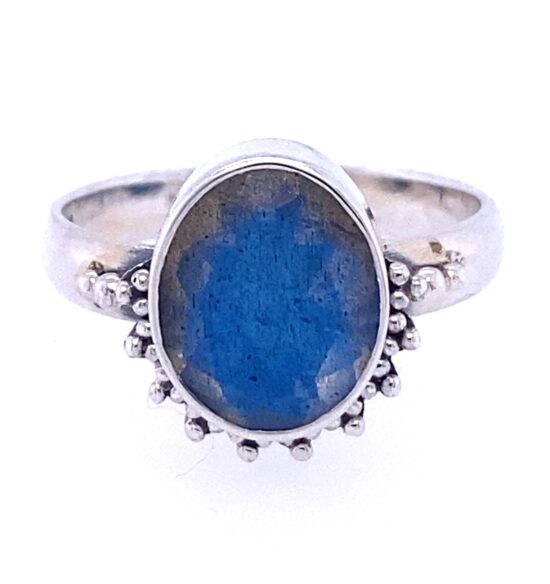 Labradorite Blue Flash Oval Ring wholesale crystal gemstone suppliers