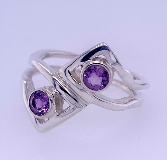 Amethyst Two Moons Ring hand-picked jewelry for retailers