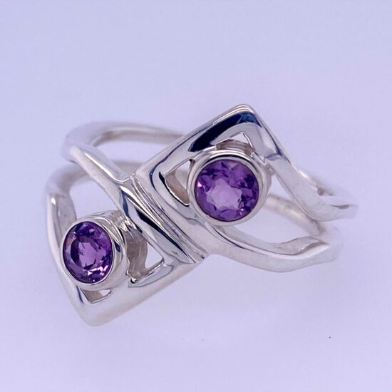 Amethyst Two Moons Ring hand-picked jewelry for retailers