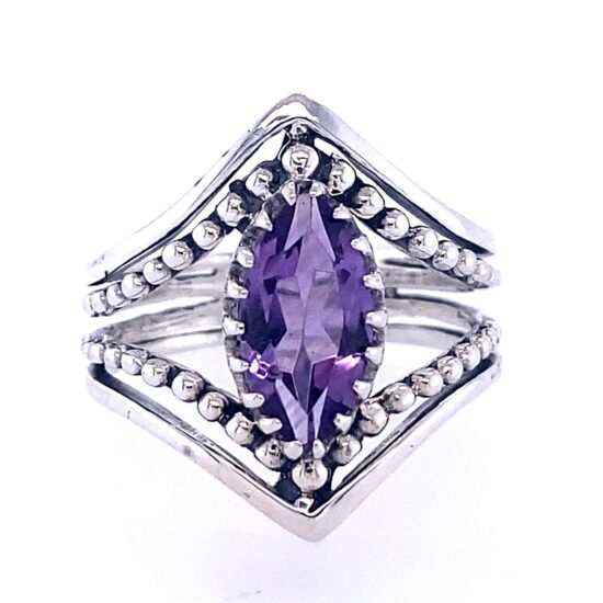 Amethyst Shining Knightess Ring buy wholesale jewelry bohemian jewelry