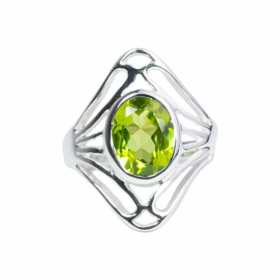 Peridot Shield Ring gemstone jewelry wholesaler new age