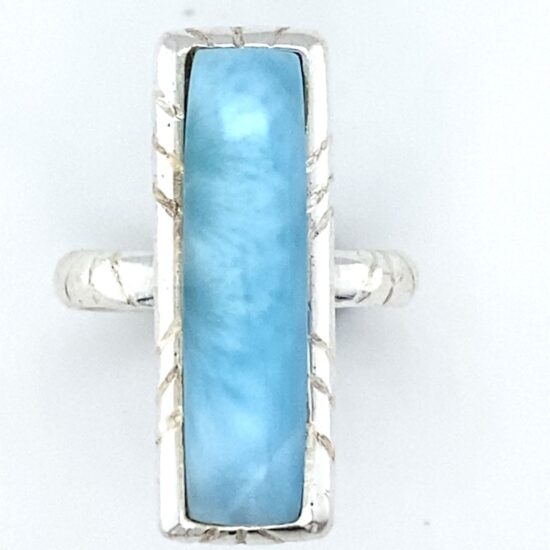 Larimar Luxuriant Rectangle Ring natural stones wholesale vendors jewelry