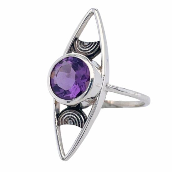 Amethyst Astral Triple Moon Ring jewelry suppliers near me natural stones