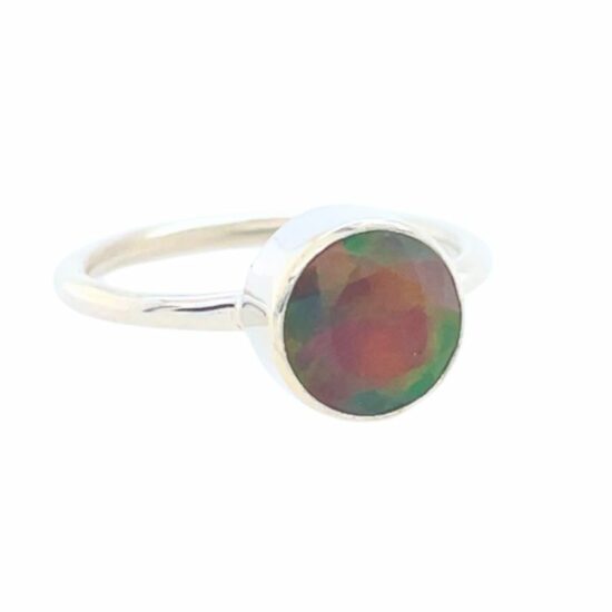 Black Flash Opal Ring