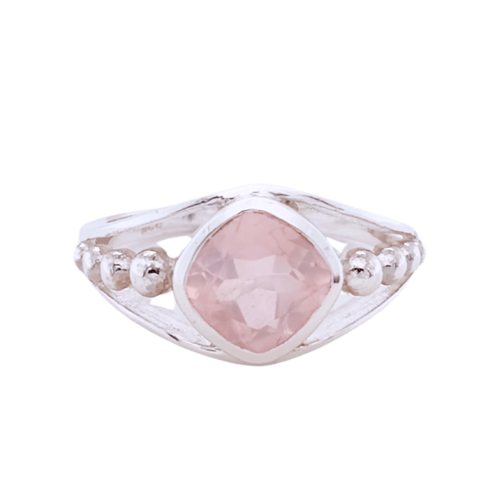 Rose Quartz Well Wisher Ring unique sterling silver natural gemstone wholesale jewelry