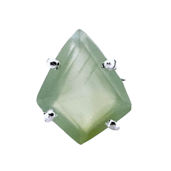 Prehnite Free Form Glitz Ring fashion jewelry genuine gemstones