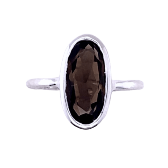 Smoky Quartz Security Ring grow your business sterling