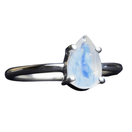 Moonstone Angels' Teardrop Ring bulk jewelry real jewelry wholesale